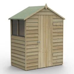 5' X 3' Forest 4Life 25yr Guarantee Overlap Pressure Treated Apex Wooden Shed (1.64m X 1m) -Halls || Lifetime || Keter Sales 14 opa53mhd render1 min 1