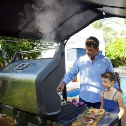 8' X 6' Palram Canopia Austin 2400 BBQ Shelter Gazebo - Black (2.84m X 1.8m) -Halls || Lifetime || Keter Sales 15 706835 8x6 pc austin feature min