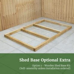 6' X 4' Forest Timberdale 25yr Guarantee Tongue & Groove Pressure Treated Apex Shed (1.93m X 1.33m) -Halls || Lifetime || Keter Sales 15timberdale wooden shed base 6x4 image