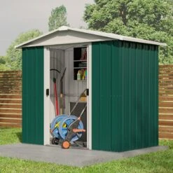 6' X 4' Yardmaster Green Metal Shed 65GEYZ (1.86m X 1.25m)