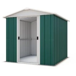 6'8 X 6'6' Yardmaster Green Metal Shed 66GEYZ (2.02m X 1.97m) -Halls || Lifetime || Keter Sales 17215 66geyz 2 min