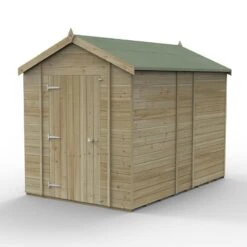 10' X 6' Forest Timberdale 25yr Guarantee Tongue & Groove Pressure Treated Windowless Apex Shed (3.06m X 1.98m) -Halls || Lifetime || Keter Sales 2 tpa106nwm closed 1
