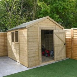 10' X 8' Forest Timberdale 25yr Guarantee Tongue & Groove Pressure Treated Apex Shed (3.06m X 2.52m)