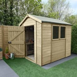 8' X 6' Forest Timberdale 25yr Guarantee Tongue & Groove Pressure Treated Apex Shed (2.47m X 1.98m)