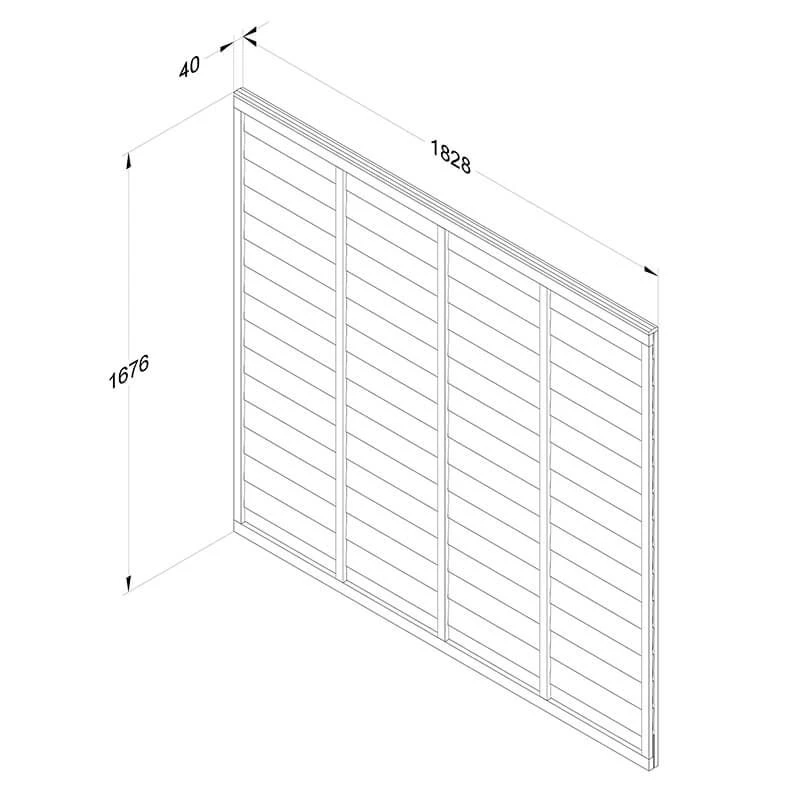 Forest 6' X 5'6 Brown Pressure Treated Super Lap Fence Panel (1.83m X 1.68m) 2 Forest 6' X 5'6 Brown Pressure Treated Super Lap Fence Panel (1.83m X 1.68m) - Image 2