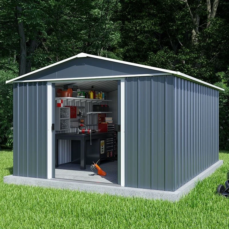 10' X 13' Yardmaster Castleton Anthracite Metal Shed (3m X 3.9m) 1 10' X 13' Yardmaster Castleton Anthracite Metal Shed (3m X 3.9m)
