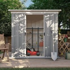 6' X 4' Yardmaster Platinum Tall Pent Metal Shed (1.9m X 1.19m)