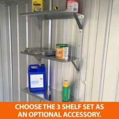 10' X 4' Yardmaster 104PZ Metal Pent Shed (2.98m X 1.19m) -Halls || Lifetime || Keter Sales 3 tier shelf accessory 2 min 2