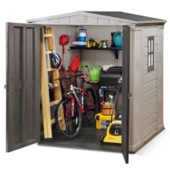 6' X 6' Keter Factor Plastic Garden Shed (1.78m X 1.96m) -Halls || Lifetime || Keter Sales 4 251530 6x6 keter factor render2 min