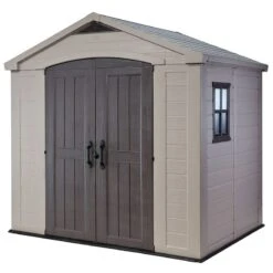 8' X 6' Keter Factor Plastic Garden Shed (2.57m X 1.82m) -Halls || Lifetime || Keter Sales 4 251531 8x6 keter factor render1 min