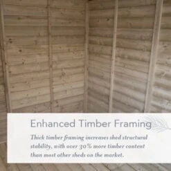 10' X 8' Forest Beckwood 25yr Guarantee Shiplap Pressure Treated Double Door Apex Wooden Shed (3.01m X 2.61m) -Halls || Lifetime || Keter Sales 4 beckwood timber framing usp 20