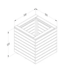 10' X 6'8 Forest Modular Wooden Garden Seating Set Number 4 (3.06m X 2.03m) -Halls || Lifetime || Keter Sales 4 modseat4hd drawing3 min 1