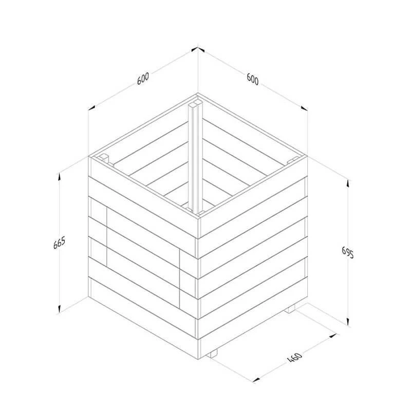 2' X 2' Forest Potato Planter (0.6m X 0.6m) 4 2' X 2' Forest Potato Planter (0.6m X 0.6m) - Image 4