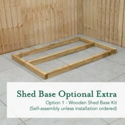 5' X 3' Forest 4Life 25yr Guarantee Overlap Pressure Treated Apex Wooden Shed (1.64m X 1m) -Halls || Lifetime || Keter Sales 4life wooden shed base 5x3 image