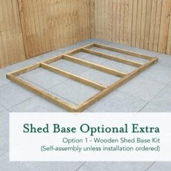 7' X 5' Forest 4Life 25yr Guarantee Overlap Pressure Treated Apex Wooden Shed (2.19m X 1.64m) -Halls || Lifetime || Keter Sales 4life wooden shed base 7x5 image
