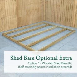 8' X 6' Forest 4Life 25yr Guarantee Overlap Pressure Treated Apex Wooden Shed (2.43m X 1.99m) -Halls || Lifetime || Keter Sales 4life wooden shed base 8x6 image 2