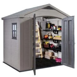 8' X 6' Keter Factor Plastic Garden Shed (2.57m X 1.82m) -Halls || Lifetime || Keter Sales 5 251531 8x6 keter factor render2 min