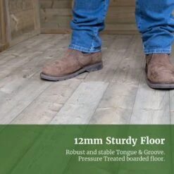 7' X 5' Forest Timberdale 25yr Guarantee Tongue & Groove Pressure Treated Windowless Pent Shed (2.24m X 1.7m) -Halls || Lifetime || Keter Sales 5 fg timberdale 12mm sturdy floor 4