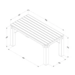 10' X 6'8 Forest Modular Wooden Garden Seating Set Number 4 (3.06m X 2.03m) -Halls || Lifetime || Keter Sales 5 modseat4hd drawing4 min 1