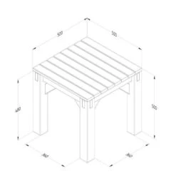 10' X 6'8 Forest Modular Wooden Garden Seating Set Number 4 (3.06m X 2.03m) -Halls || Lifetime || Keter Sales 6 modseat4hd drawing5 min 1