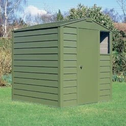 6' X 4'6 Trimetals Premium Titan 640 Metal Shed (1.76m X 1.31m) -Halls || Lifetime || Keter Sales 640 01