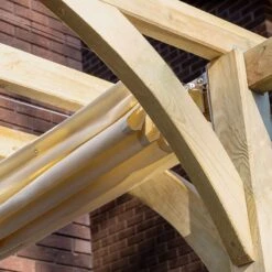 Forest Ultima Wooden Garden Pergola With Retractable Canopy 8' X 8' -Halls || Lifetime || Keter Sales 7 uperg24chd feature3 min