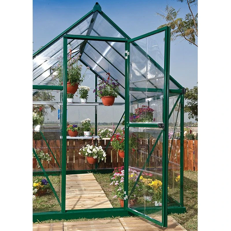 6'x4' Palram Canopia Hybrid Small Green Polycarbonate Greenhouse (1.8x1.2m) 2 6'x4' Palram Canopia Hybrid Small Green Polycarbonate Greenhouse (1.8x1.2m) - Image 2