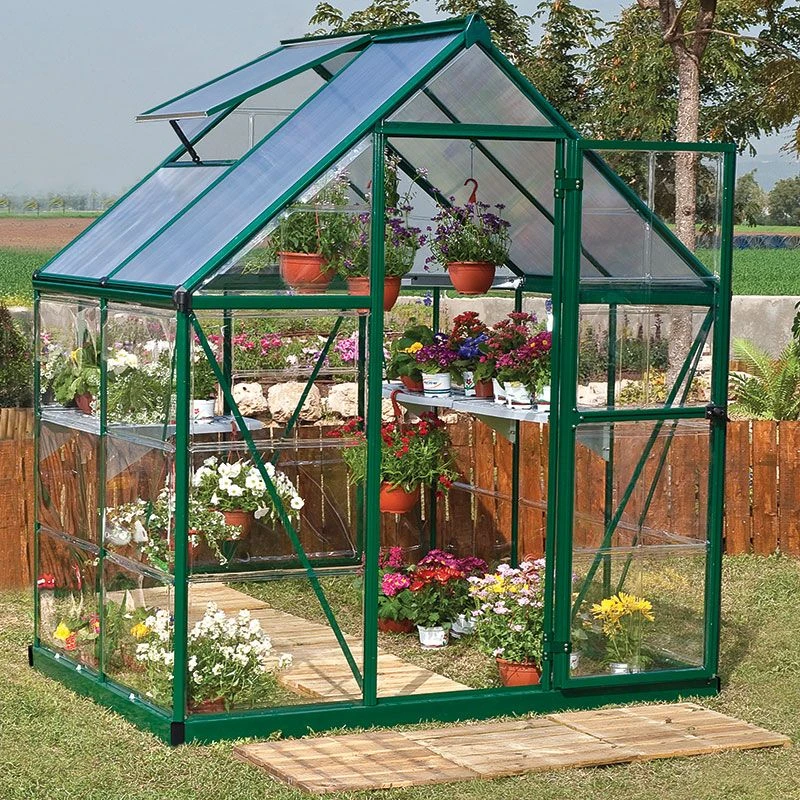 6'x4' Palram Canopia Hybrid Small Green Polycarbonate Greenhouse (1.8x1.2m) 1 6'x4' Palram Canopia Hybrid Small Green Polycarbonate Greenhouse (1.8x1.2m)