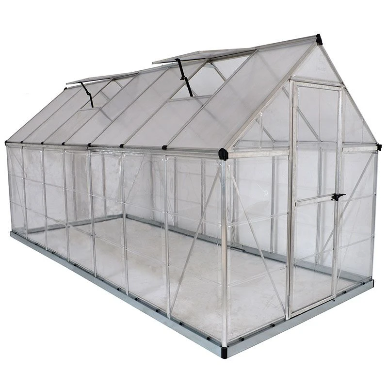 6'x14' Palram Canopia Hybrid Large Walk In Silver Polycarbonate Greenhouse (1.8x4.2m) 10 6'x14' Palram Canopia Hybrid Large Walk In Silver Polycarbonate Greenhouse (1.8x4.2m) - Image 10
