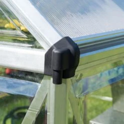6'x14' Palram Canopia Hybrid Large Walk In Silver Polycarbonate Greenhouse (1.8x4.2m) 17 6'x14' Palram Canopia Hybrid Large Walk In Silver Polycarbonate Greenhouse (1.8x4.2m) -Halls || Lifetime || Keter Sales 701788 hybrid 6x14 silver gutter1