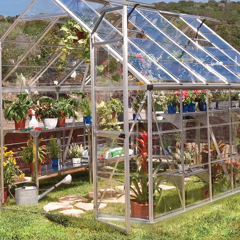 8' X 12' Palram Canopia Octave Silver Greenhouse (3.67m X 2.44m) 7 8' X 12' Palram Canopia Octave Silver Greenhouse (3.67m X 2.44m) - Image 7