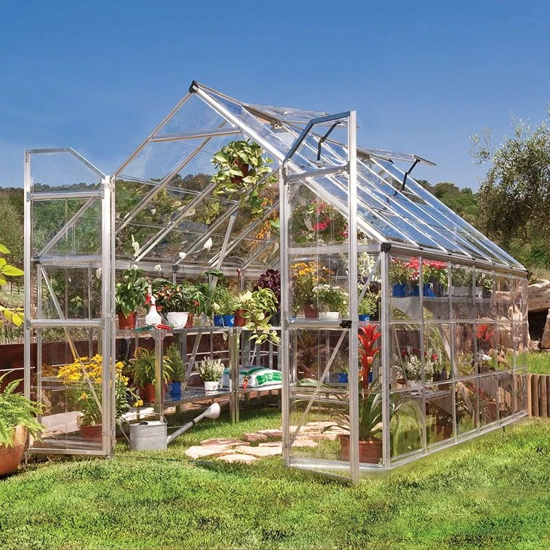 8' X 12' Palram Canopia Octave Silver Greenhouse (3.67m X 2.44m) 2 8' X 12' Palram Canopia Octave Silver Greenhouse (3.67m X 2.44m) - Image 2