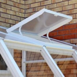 6'x10' Palram Canopia Rion White Sun Room Walk In Wall Greenhouse (1.8x3m) -Halls || Lifetime || Keter Sales 702485 03