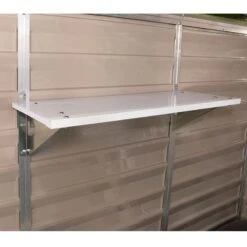 Palram Canopia 3' X 1' Shed Shelving For Skylight And Rubicon Sheds -Halls || Lifetime || Keter Sales 702562 palram canopia 3x1 shed shelving insitu1 min