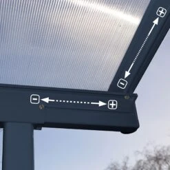 10x14 Palram Canopia Sierra Grey Patio Cover -Halls || Lifetime || Keter Sales 702639 palram sierra patio cover roof grey 3x4 25 adjusting poles