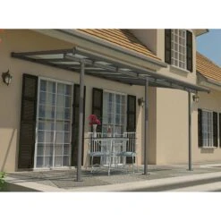 10x14 Palram Canopia Sierra Grey Patio Cover -Halls || Lifetime || Keter Sales 702639 palram sierra patio cover roof grey 3x4 25 no4