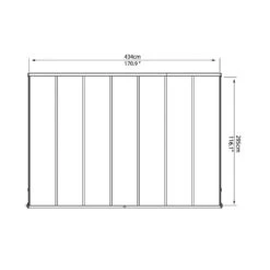 10x14 Palram Canopia Sierra White Patio Cover -Halls || Lifetime || Keter Sales 702640 palram sierra patio cover roof white 3x4 25 drawing2