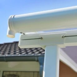 10x14 Palram Canopia Sierra White Patio Cover -Halls || Lifetime || Keter Sales 702640 palram sierra patio cover roof white 3x4 25 guttering