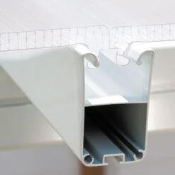 10x14 Palram Canopia San Remo White Lean To Conservatory -Halls || Lifetime || Keter Sales 703062 sanremo lean to conservatory close up2 min