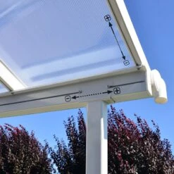 10x18 Palram Canopia Sierra White Patio Cover -Halls || Lifetime || Keter Sales 703123 palram sierra patio cover roof white 3x5 46 adjusting poles