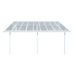 10x18 Palram Canopia Sierra White Patio Cover -Halls || Lifetime || Keter Sales 703123 palram sierra patio cover roof white 3x5 46 cutout