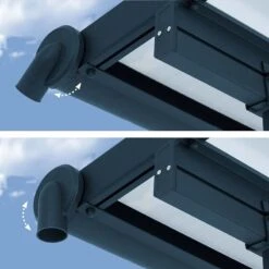 10x24 Palram Canopia Sierra Grey Patio Cover -Halls || Lifetime || Keter Sales 703188 palram sierra patio cover roof grey 3x7 3 adjustable gutters