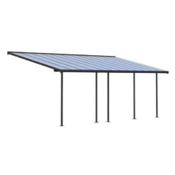 10x24 Palram Canopia Sierra Grey Patio Cover -Halls || Lifetime || Keter Sales 703188 palram sierra patio cover roof grey 3x7 3 cutout