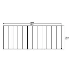 10x24 Palram Canopia Sierra Grey Patio Cover -Halls || Lifetime || Keter Sales 703188 palram sierra patio cover roof grey 3x7 3 drawing2