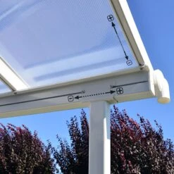 10x24 Palram Canopia Sierra White Patio Cover -Halls || Lifetime || Keter Sales 703194 palram sierra patio cover roof white 3x7 3 adjusting poles