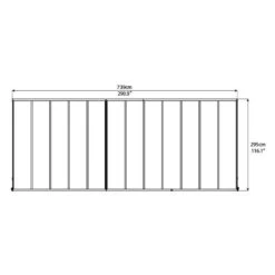 10x24 Palram Canopia Sierra White Patio Cover -Halls || Lifetime || Keter Sales 703194 palram sierra patio cover roof white 3x7 3 drawing2