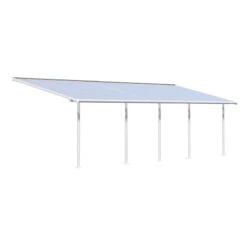 10x30 Palram Canopia Sierra White Patio Cover -Halls || Lifetime || Keter Sales 703196 palram sierra patio cover roof white 3x9 15 cutout