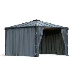 Palram Canopia Palermo 3000/ 3600 Gazebo Curtains -Halls || Lifetime || Keter Sales 703319 palram canopia palermo 3000 3600 gazebo curtains cutout3 min