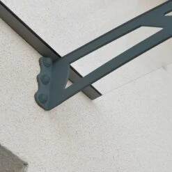 Palram Canopia Aquila 3000 Grey Clear Door Canopy -Halls || Lifetime || Keter Sales 703408 palram aquila 3000 grey clear door canopy close up3 min 1