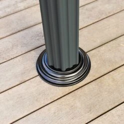 12' X 14' Palram Canopia Roma Hexagonal Garden Gazebo - Grey (3.59m X 4.15m) -Halls || Lifetime || Keter Sales 703445 12x14 palram roma hexagonal gazebo close up2 min 1